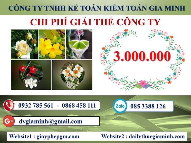Dịch vụ giải thể công ty tại Quảng Ngãi | Trọn gói, nhanh chóng, uy tín 6 Chi phí giải thể doanh nghiệp tại Quảng Ngãi