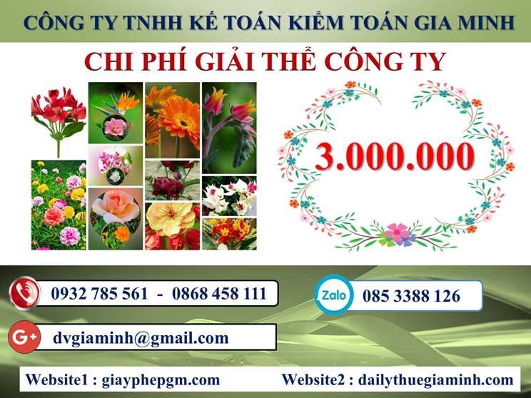 Dịch vụ giải thể công ty tại Thành Phố Huế – Trọn gói chỉ 3.000.000 VNĐ, uy tín – nhanh gọn 5 Chi phí giải thể doanh nghiệp tại Thành Phố Huế
