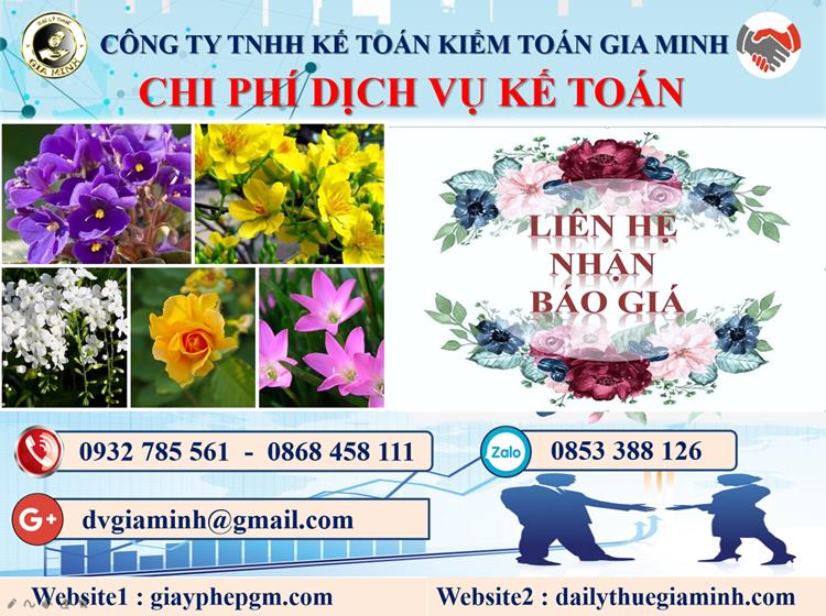 Chi phí kế toán Bắc Kạn 