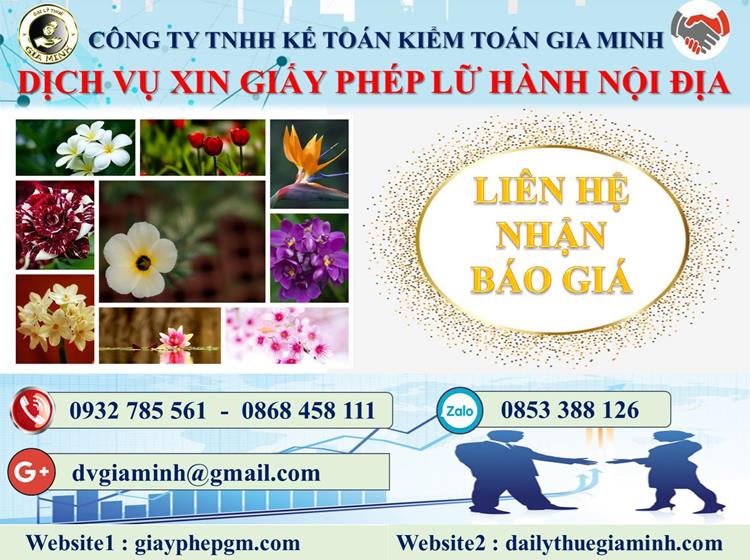 Dịch vụ xin giấy phép lữ hành nội địa Điện Biên 5 Chi phí dịch vụ xin giấy phép lữ hành nội địa Điện Biên