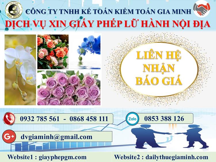 Dịch vụ xin giấy phép lữ hành nội địa Huyện Phúc Thọ 5 Chi phí dịch vụ xin giấy phép LHNĐ Huyện Phúc Thọ