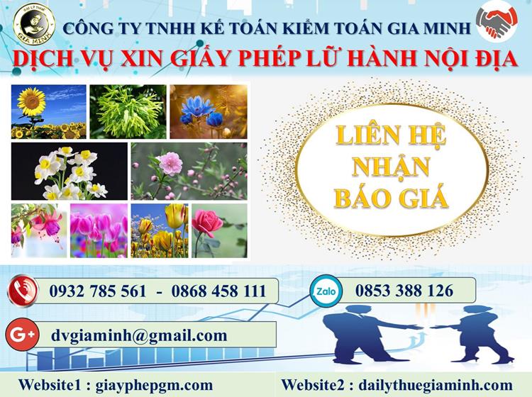 Dịch vụ xin giấy phép lữ hành nội địa Quận Hải Châu 5 Chi phí dịch vụ xin giấy phép lữ hành nội địa Quận Hải Châu