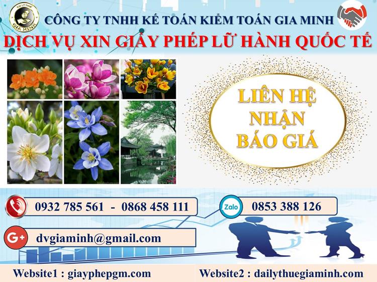 Dịch vụ xin giấy phép lữ hành quốc tế Bắc Kạn 5 Chi phí dịch vụ xin giấy phép LHQT Bắc Kạn