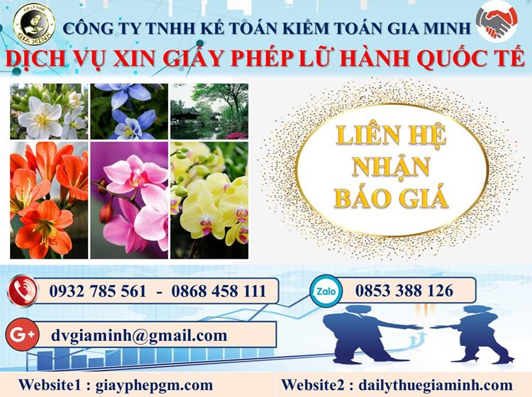 Dịch vụ xin giấy phép lữ hành quốc tế Bắc Ninh 5 Chi phí dịch vụ xin giấy phép lữ hành quốc tế Bắc Ninh