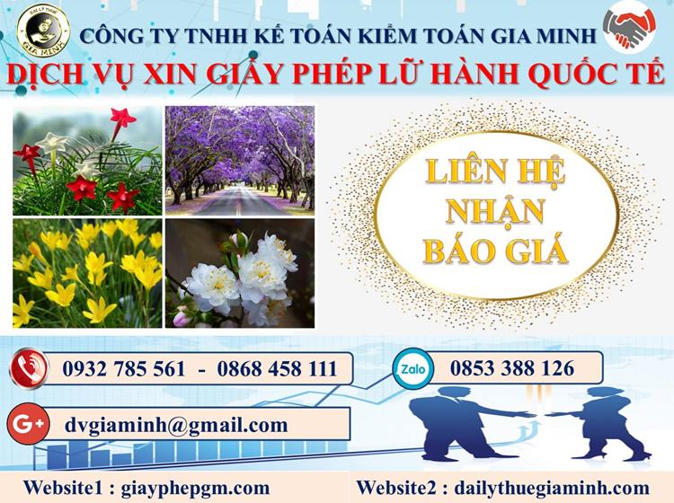 Dịch vụ xin giấy phép lữ hành quốc tế Sơn La 5 Chi phí dịch vụ xin giấy phép LHQT Sơn La