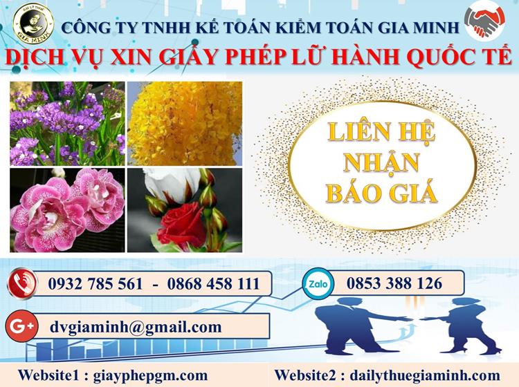 Chi phí dịch vụ xin giấy phép LHQT Thái Nguyên