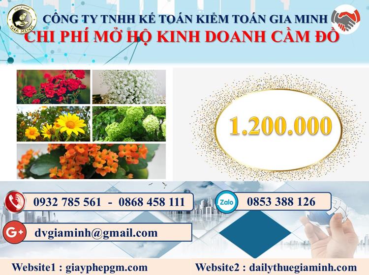 Mở hộ kinh doanh cầm đồ tại Bến Tre 2 Chi phí mở hộ kinh doanh cầm đồ tại Bến Tre