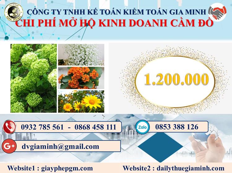 Mở hộ kinh doanh cầm đồ tại Huyện Cần Giờ 2 Chi phí mở HKD cầm đồ tại Huyện Cần Giờ