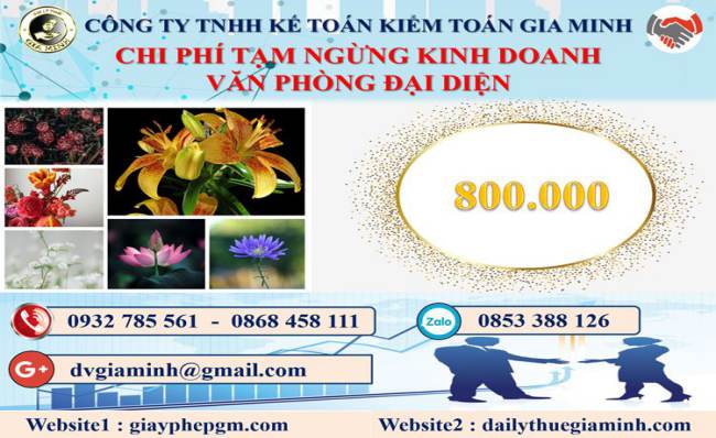 Tạm ngừng kinh doanh văn phòng đại diện tại Cao Bằng 5 Chi phí tạm ngừng kinh doanh văn phòng đại diện tại Cao Bằng
