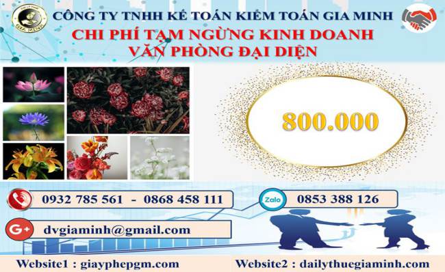 Tạm ngừng kinh doanh văn phòng đại diện tại Hà Giang 5 Chi phí tạm ngừng kinh doanh văn phòng đại diện tại Hà Giang