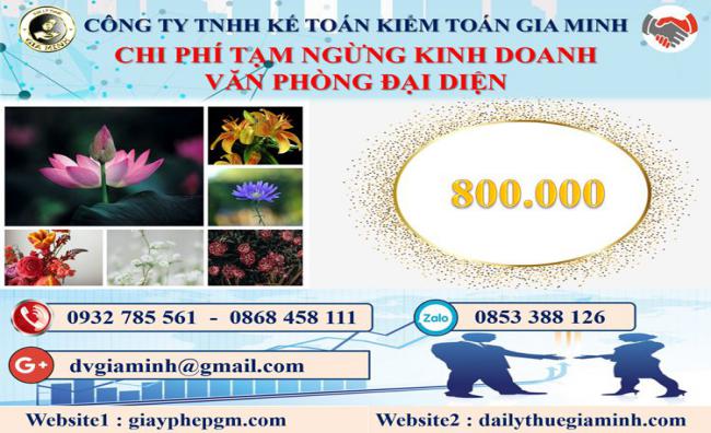 Tạm ngừng kinh doanh văn phòng đại diện tại Hà Nam 5 Chi phí tạm ngừng kinh doanh văn phòng đại diện tại Hà Nam