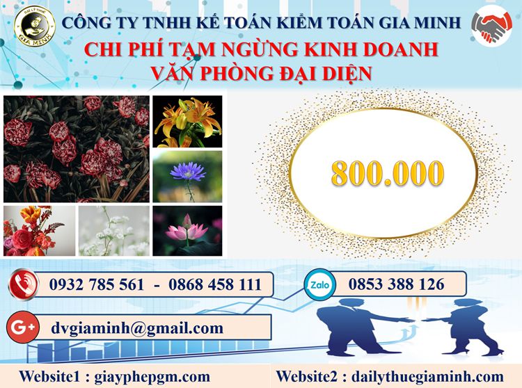 Tạm ngừng kinh doanh văn phòng đại diện tại Hải Dương 5 Chi phí tạm ngừng kinh doanh văn phòng đại diện tại Hải Dương