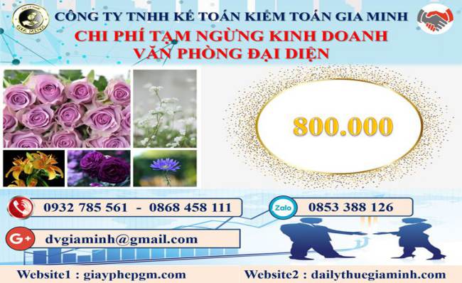 Chi phí tạm ngừng kinh doanh văn phòng đại diện tại Huyện Ứng Hoà