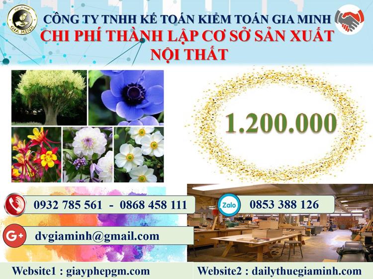 Chi phí thành lập CSSX nội thất tại Thành Phố Hải Phòng