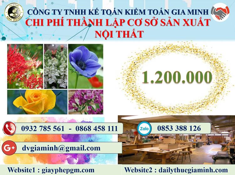 Chi phí thành lập CSSX nội thất tại Vũng Tàu