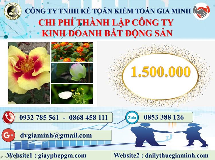 Chi phí thành lập công ty kinh doanh BĐS tại Lào Cai