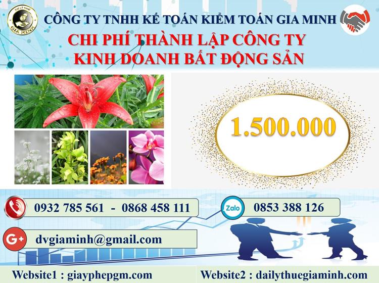 Thành lập công ty kinh doanh bất động sản tại Quận 8 5 Chi phí thành lập công ty kinh doanh BĐS tại Quận 8