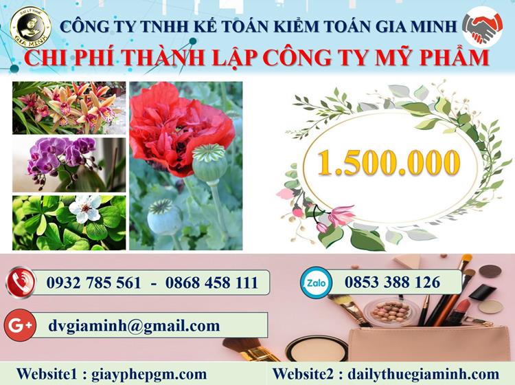 Chi phí thành lập doanh nghiệp kinh doanh mỹ phẩm tại Hải Phòng