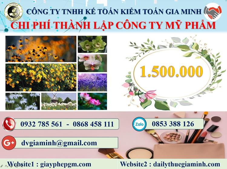 Chi phí thành lập doanh nghiệp kinh doanh mỹ phẩm tại Quận 12