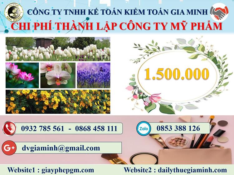 Chi phí thành lập doanh nghiệp kinh doanh mỹ phẩm tại Quận 2