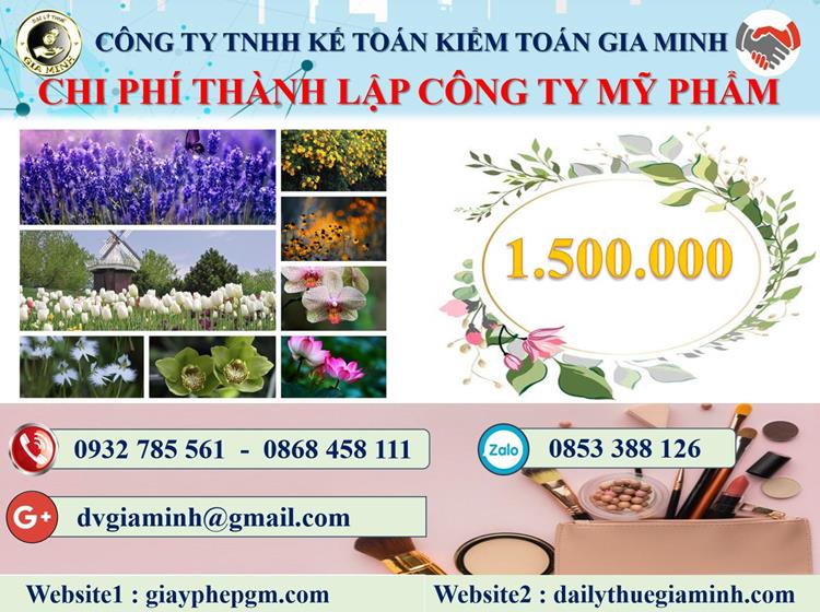 Chi phí thành lập doanh nghiệp kinh doanh mỹ phẩm tại Quận 8