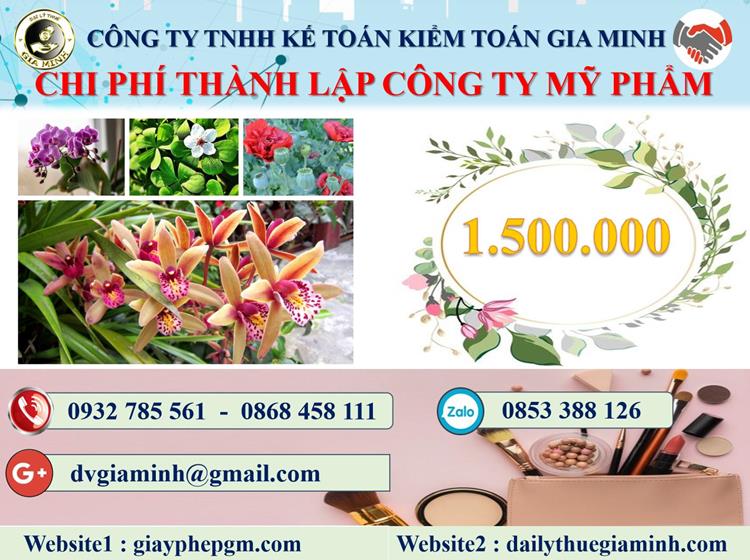 Chi phí thành lập doanh nghiệp kinh doanh mỹ phẩm tại Quận 9