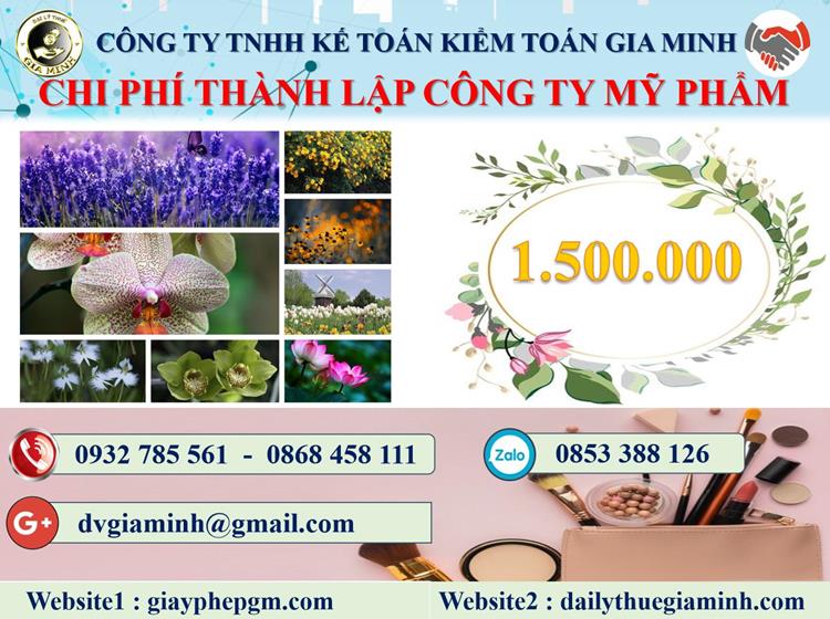 Chi phí thành lập doanh nghiệp kinh doanh mỹ phẩm tại Quận Bình Tân