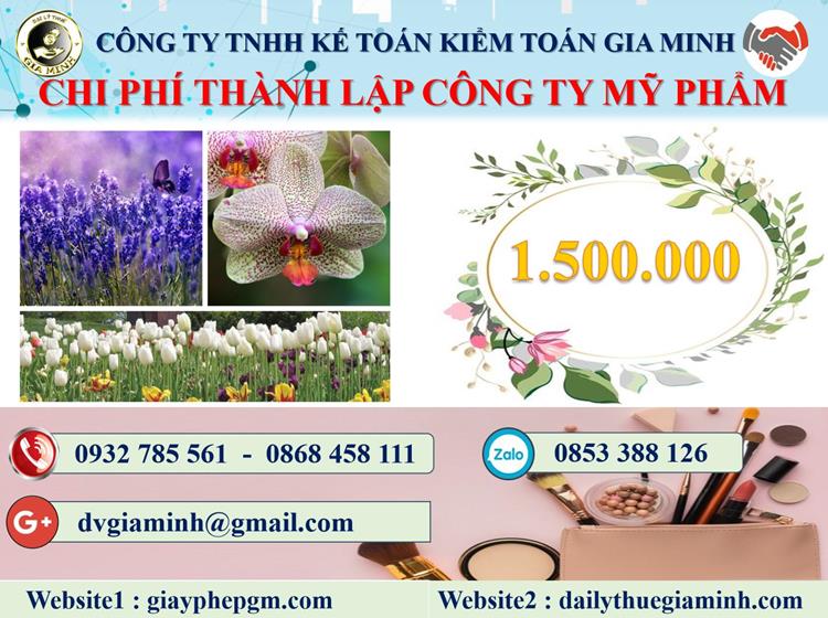 Chi phí thành lập doanh nghiệp kinh doanh mỹ phẩm tại Quận Tân Phú