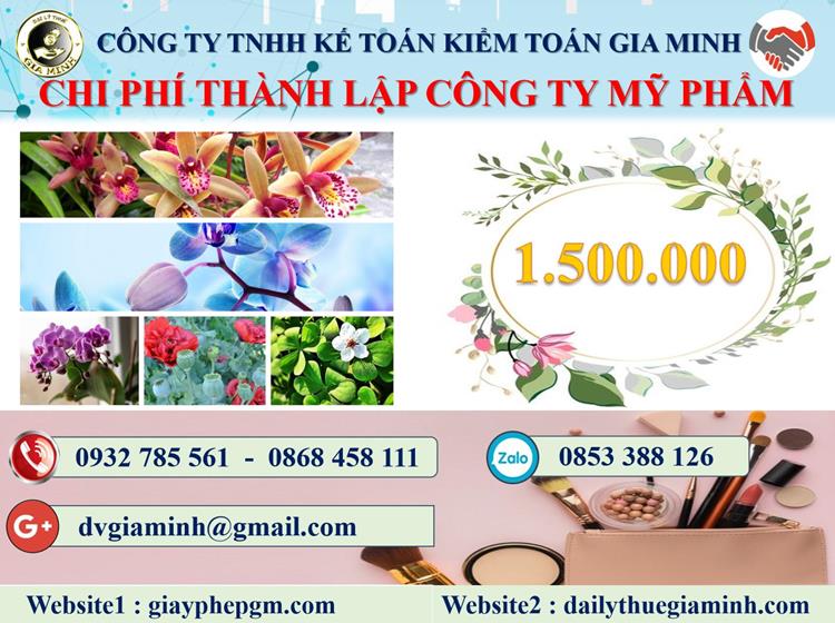 Chi phí thành lập doanh nghiệp kinh doanh mỹ phẩm tại Quảng Ninh