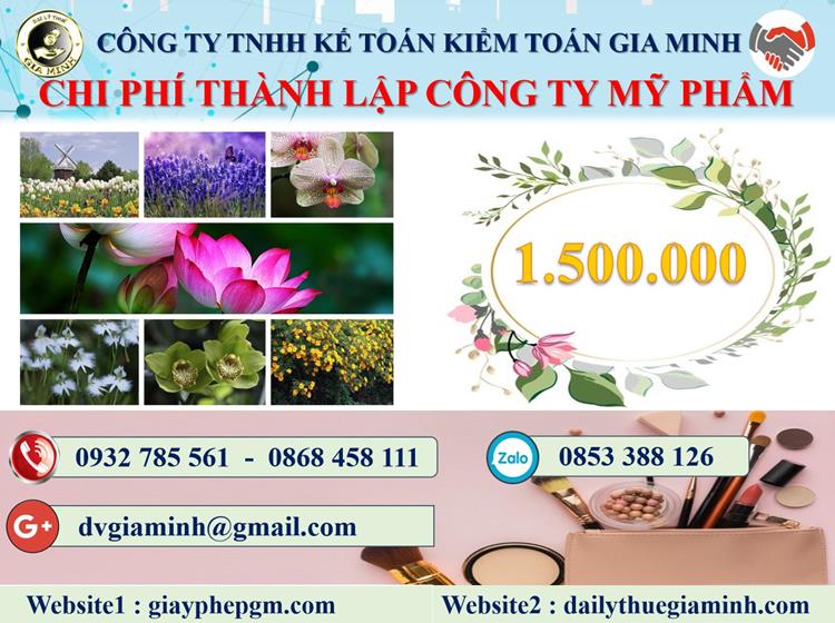 Chi phí thành lập doanh nghiệp kinh doanh mỹ phẩm tại Quận Hải Châu