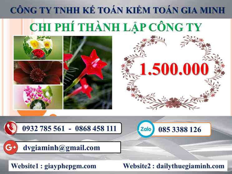 Chi phí thành lập công ty tư vấn thiết kế kiến trúc tại Thị xã hương thủy