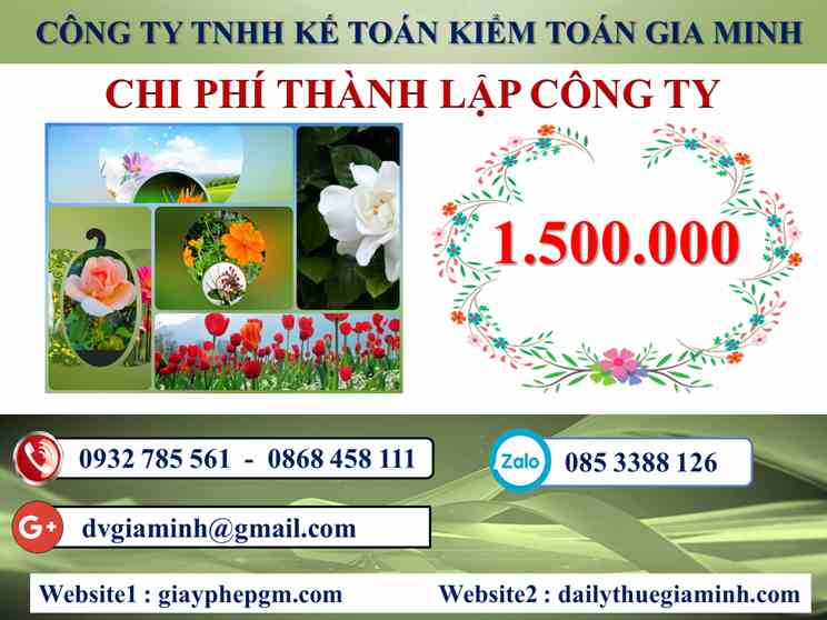 Chi phí thành lập doanh nghiệp Bình Định