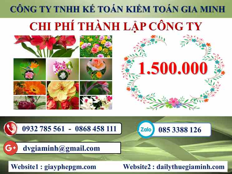 Chi phí thành lập doanh nghiệp Hà Nam