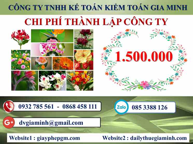 Chi phí thành lập doanh nghiệp Long An