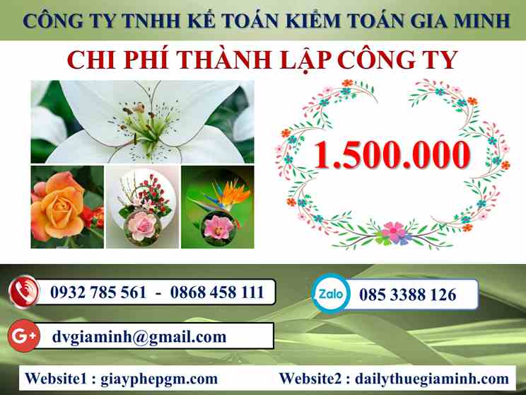 Chi phí thành lập doanh nghiệp Thái Nguyên