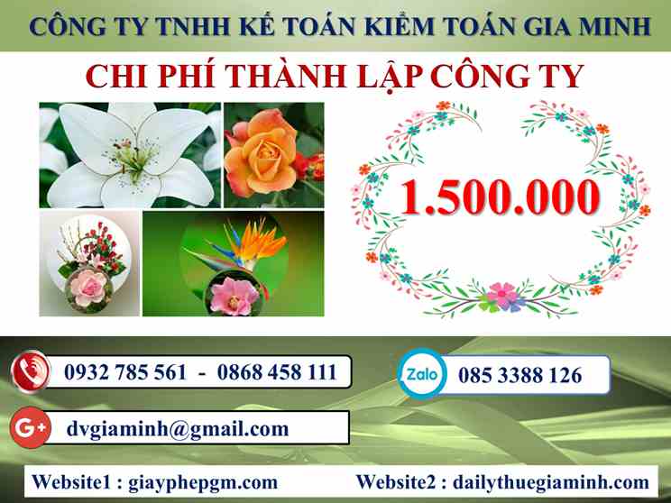 Chi phí thành lập công ty Tiền Giang