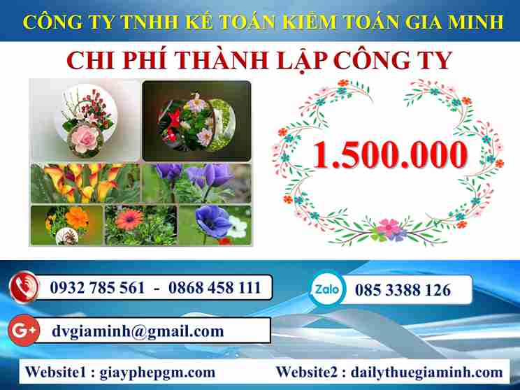 Chi phí thành lập doanh nghiệp trọn gói Lai Châu