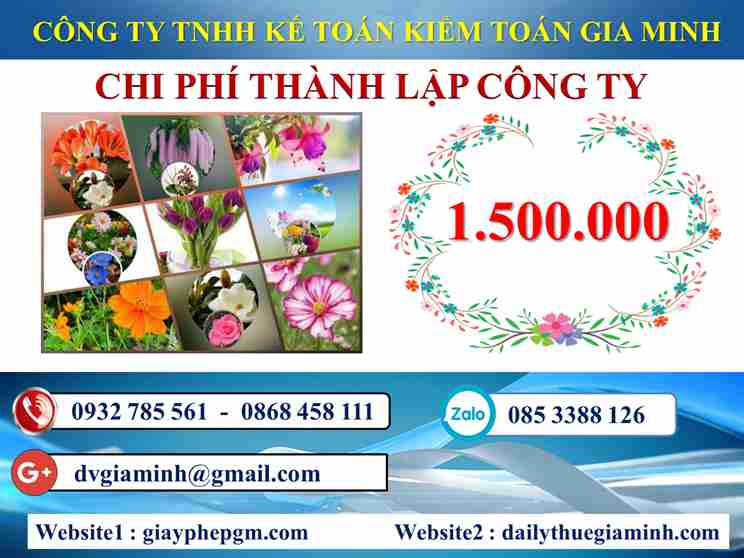 Chi phí thành lập doanh nghiệp trọn gói Phú Thọ
