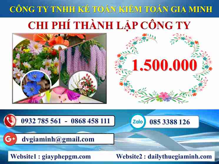 Chi phí thành lập công ty trọn gói Quận Lê Chân