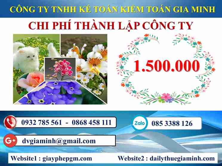 Chi phí thành lập công ty trọn gói Quận Nam Từ Liêm