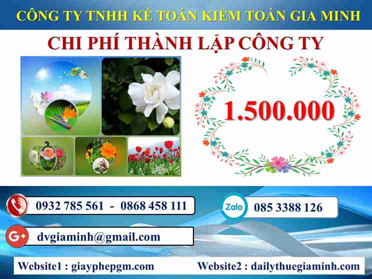 Chi phí thành lập công ty trọn gói Quận Thanh Xuân