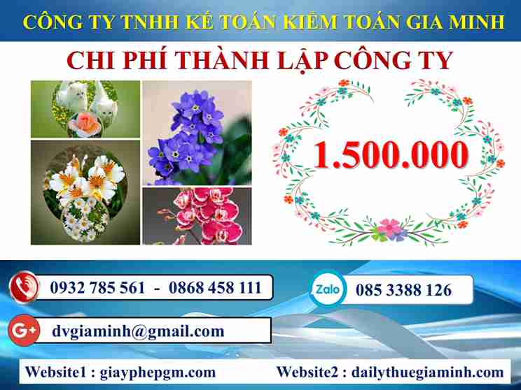 Chi phí thành lập doanh nghiệp trọn gói Thái Nguyên