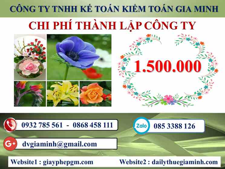 Chi phí thành lập doanh nghiệp Vĩnh Phúc