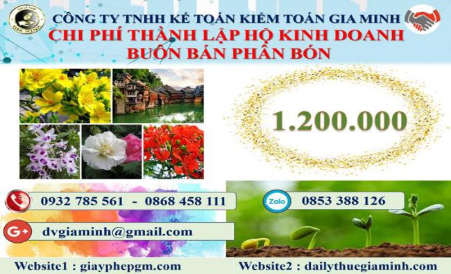 Thành lập hộ kinh doanh buôn bán phân bón tại Huyện Nhà Bè 5 Chi phí thành lập HKD buôn bán phân bón tại Huyện Nhà Bè