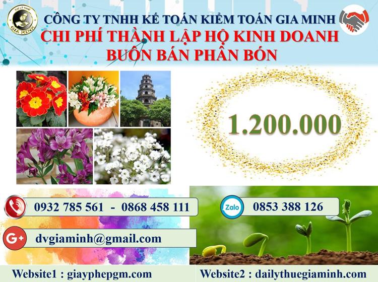 Thành lập hộ kinh doanh buôn bán phân bón tại TPHCM 5 Chi phí thành lập HKD buôn bán phân bón tại TPHCM