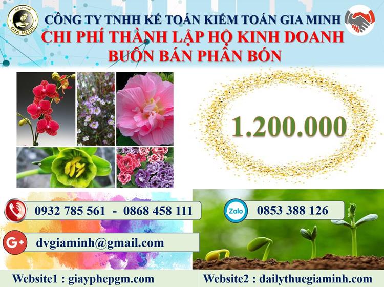 Thành lập hộ kinh doanh buôn bán phân bón tại Vũng Tàu 5 Chi phí thành lập hộ kinh doanh buôn bán phân bón tại Vũng Tàu