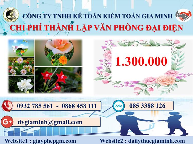 Thành lập văn phòng đại diện ở Hậu Giang 5 Chi phí đăng ký văn phòng đại diện ở Hậu Giang