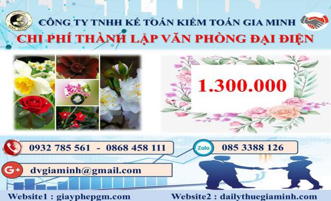 Thành lập văn phòng đại diện ở Lai Châu 5 Chi phí đăng ký văn phòng đại diện ở Lai Châu
