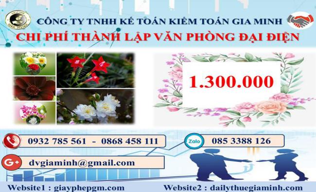 Thành lập văn phòng đại diện ở Lào Cai 5 Chi phí đăng ký văn phòng đại diện ở Lào Cai