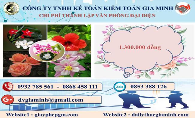 Thành lập văn phòng đại diện tại Quận Nam Từ Liêm 5 Chi phí đăng ký văn phòng đại diện tại Quận Nam Từ Liêm